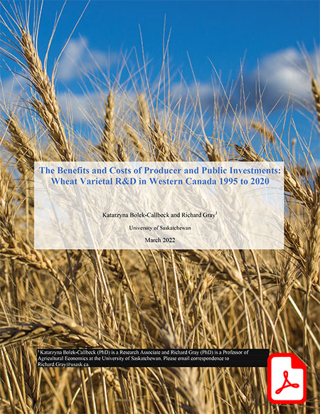 Download Report: The Benefits and Costs of Producer and Public Investments: Wheat Varietal R&D in Western Canada 1995 to 2020